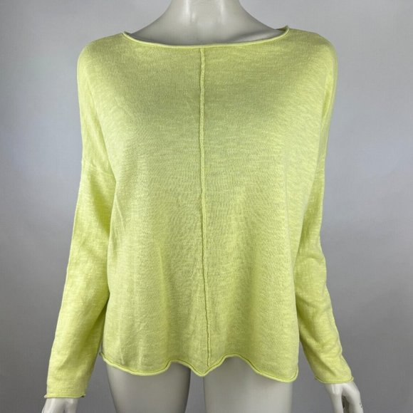 Eileen Fisher Sweaters - Eileen Fisher Organic Linen Cotton Pullover Sweater Women M Long Sleeve BoatNeck